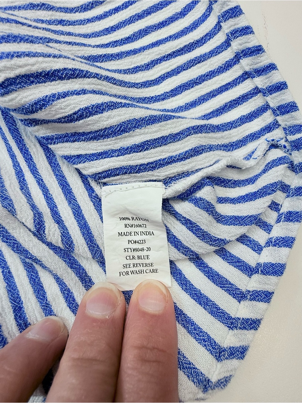 Blue Island Striped Tassel Tie Beach Swim Coverup Dress Size M - Picture 4 of 11